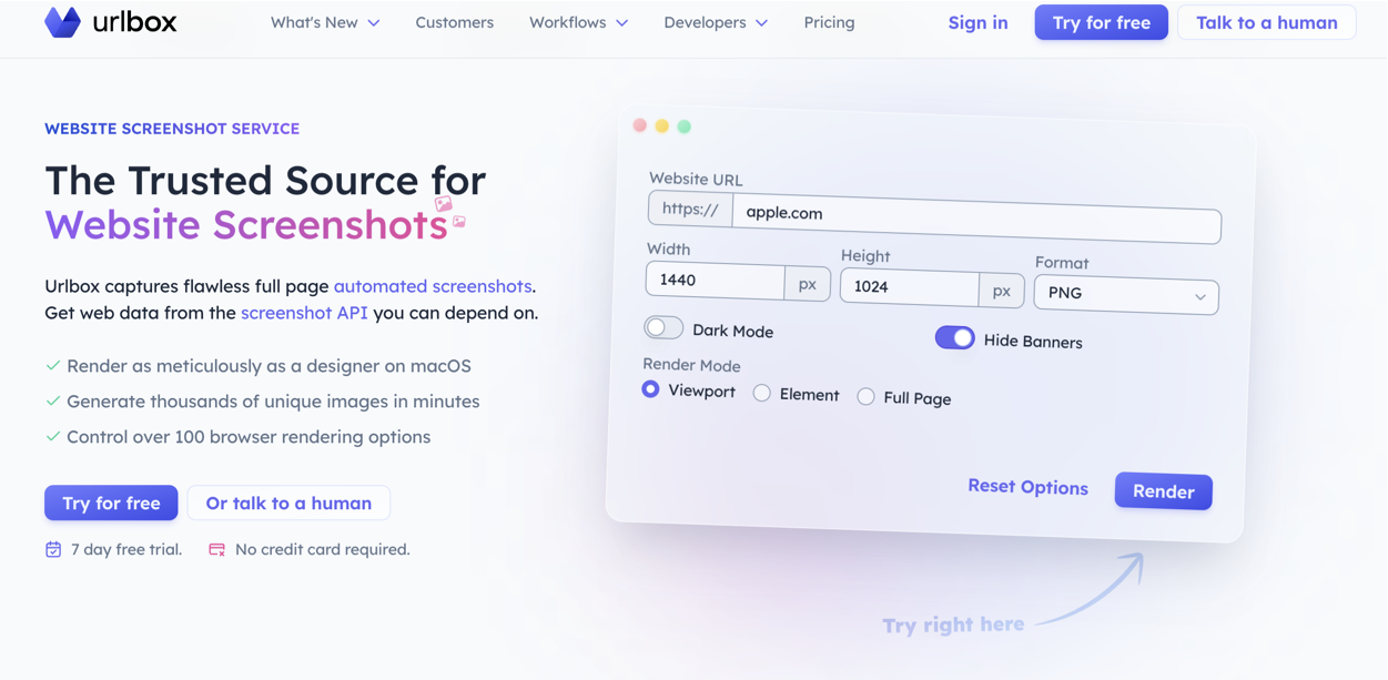 APIFlash Screenshot