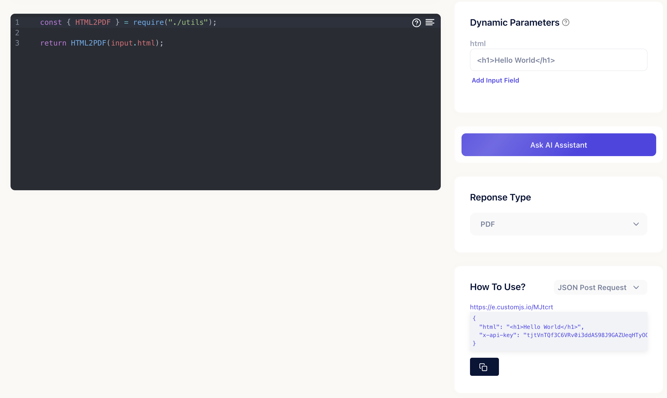 PDF Generation API as a service