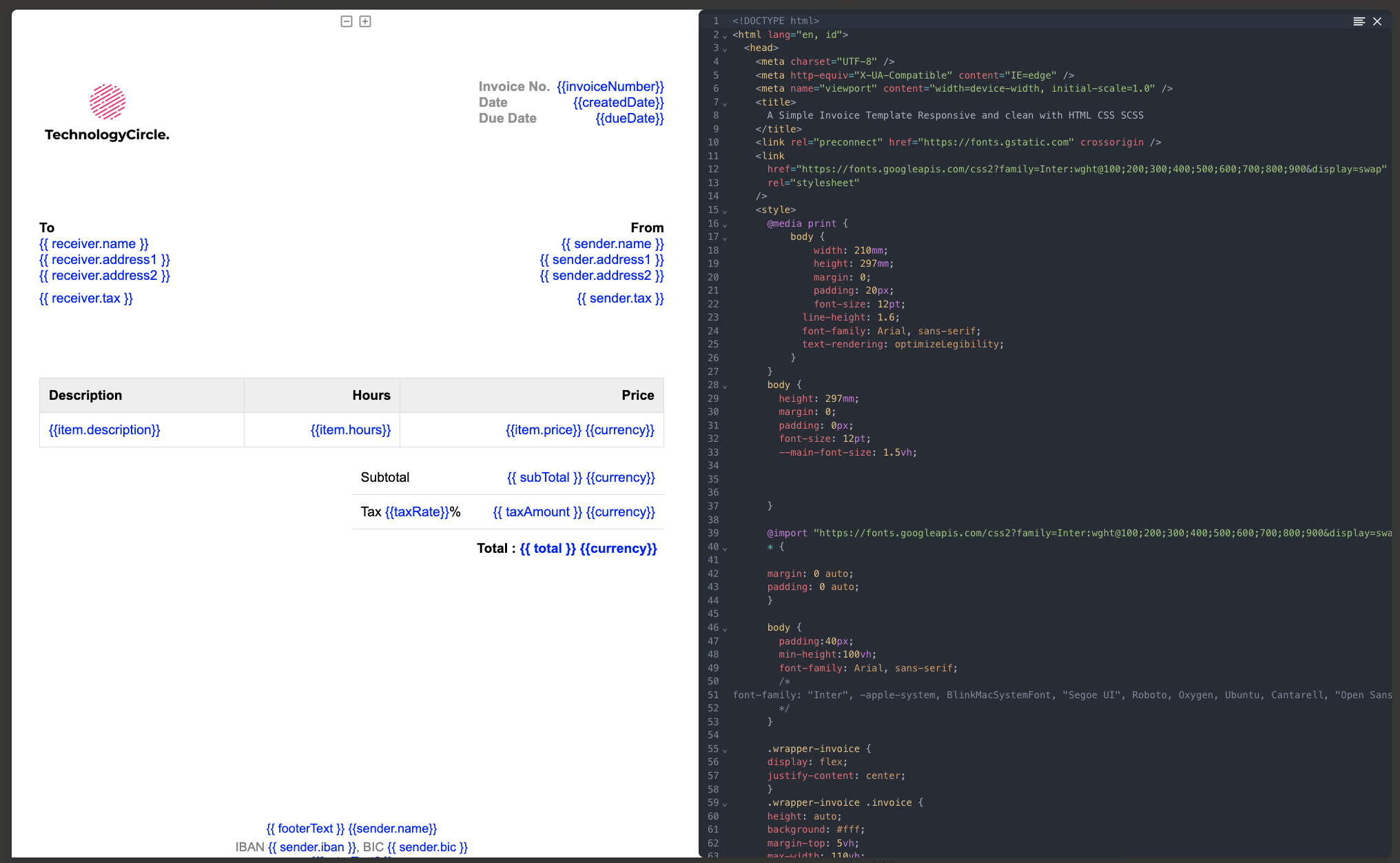 HTML Template View