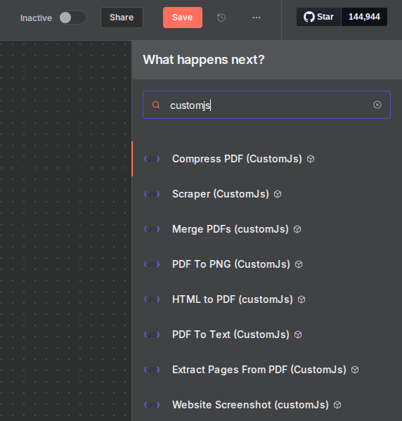CustomJS Nodes