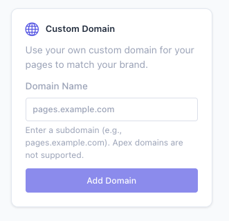 CustomJS Custom Domain Setup via CNAME