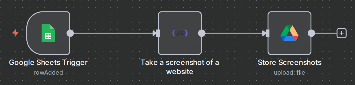 Website Screenshot node