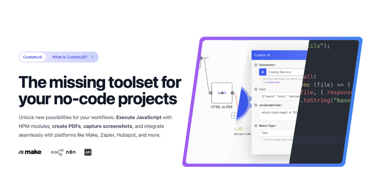 CustomJS screenshot 1